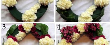 How do you make a fresh flower wreath?