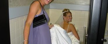 How do you pee in a fitted wedding dress?