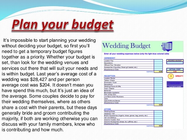 How do you plan a wedding on a budget?
