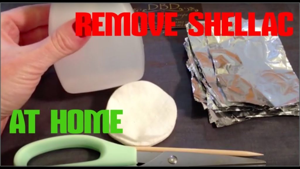 How do you remove shellac nail polish remover at home?