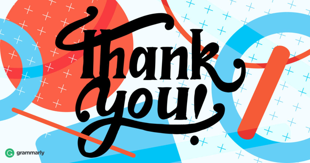 How do you say thank you in professional email?