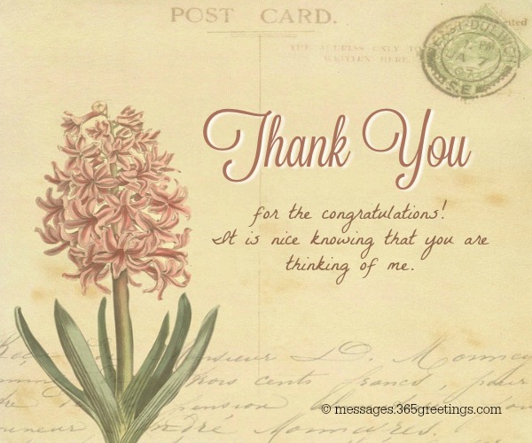 How do you say thank you when someone congratulates you on a promotion?