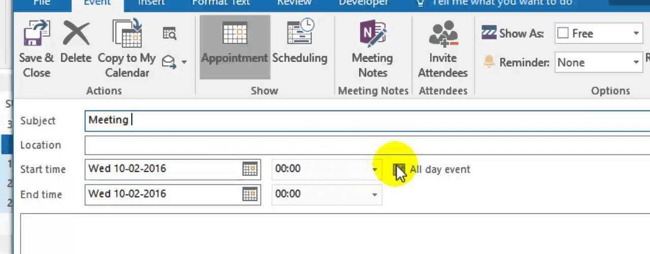 How do you send a meeting invite in Outlook?