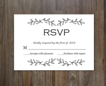How do you sign an RSVP card?