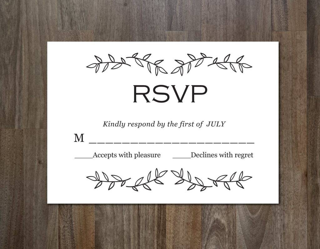 How do you sign an RSVP card?