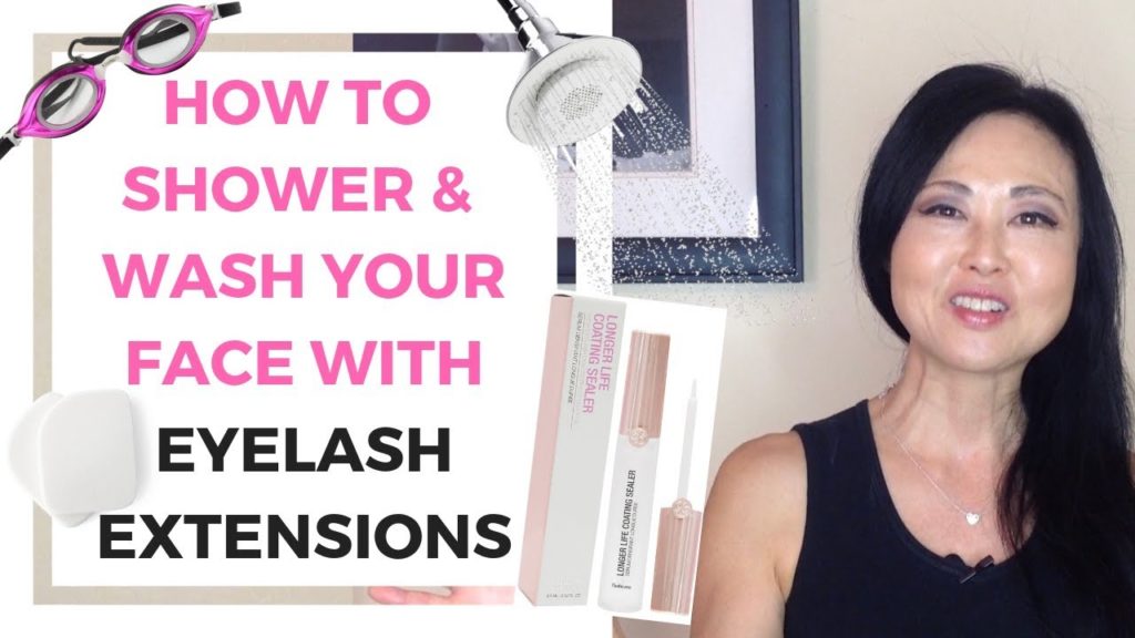 How do you wash your face with eyelash extensions?