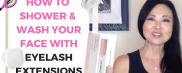 How do you wash your face with eyelash extensions?