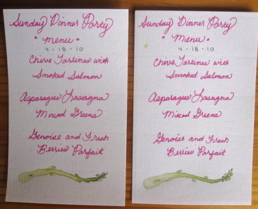 How do you write a menu?
