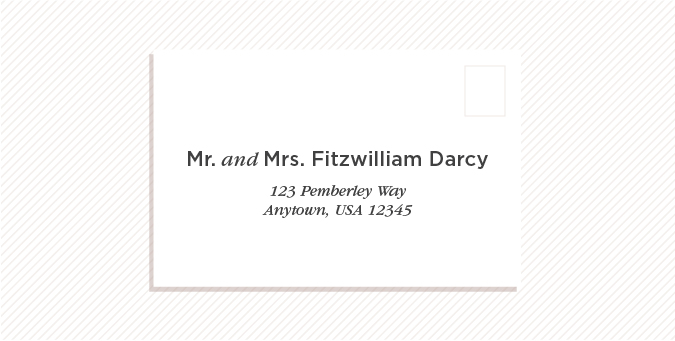 How do you write an Mr and Mrs on an invitation?