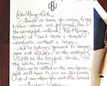 How do you write an elegant thank you note?