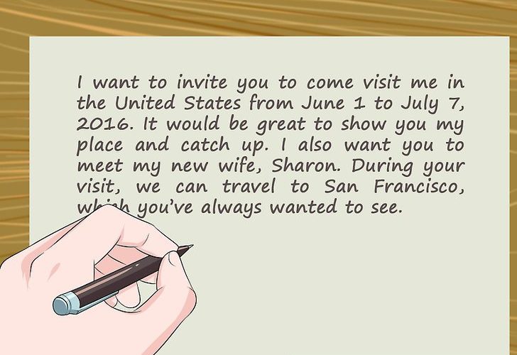 How do you write an invitation message?
