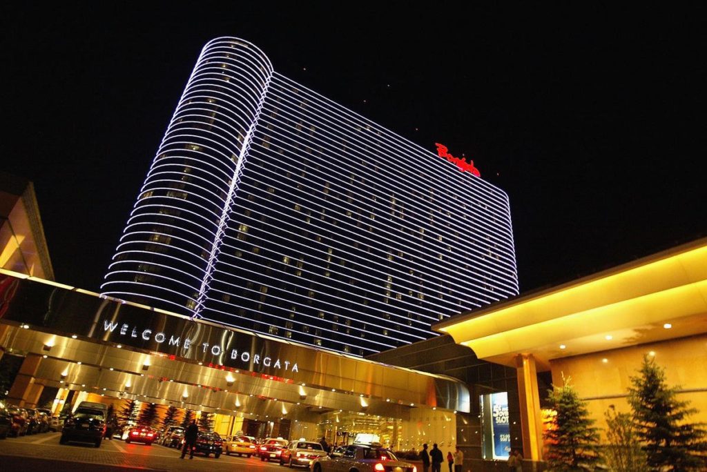How far is the Borgata from the beach?
