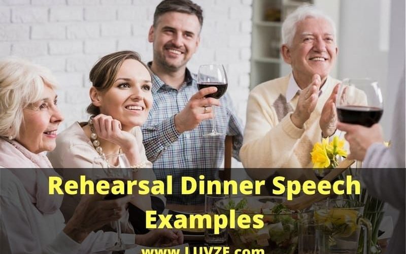 How long is a rehearsal dinner speech?
