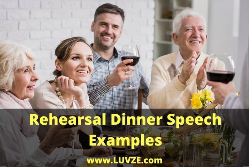How long is a rehearsal dinner speech?