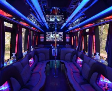 How many passengers can fit on a party bus?