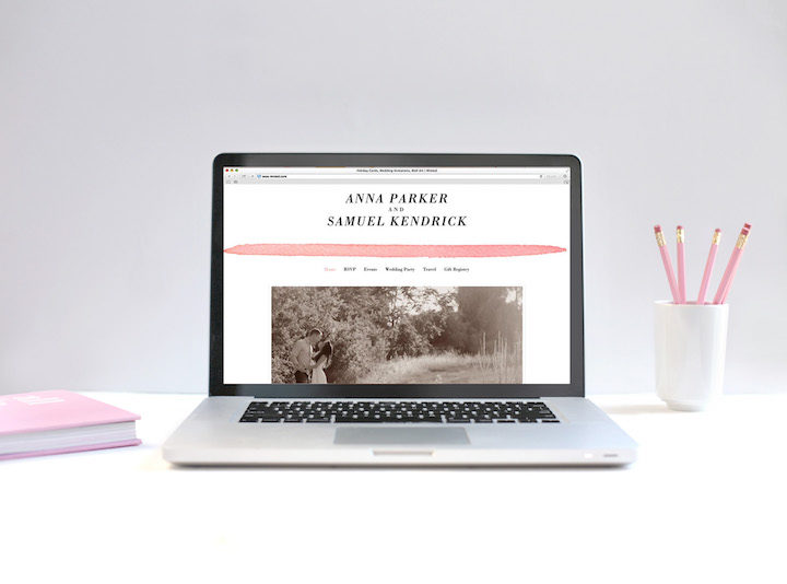 How much does Minted wedding website cost?