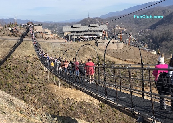 How much does it cost to walk across the skybridge in Gatlinburg?