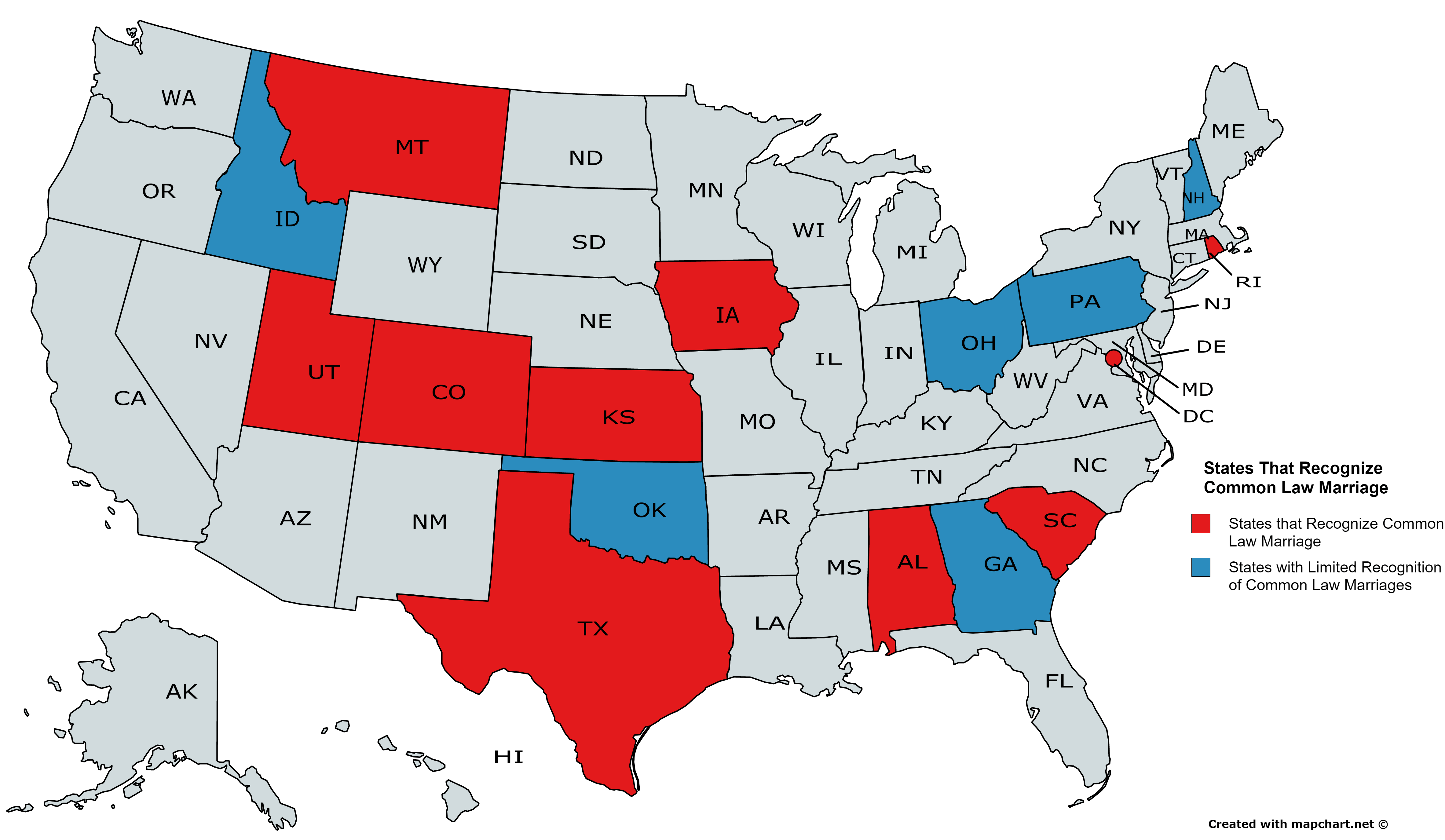 What Are The 41 Common Law States