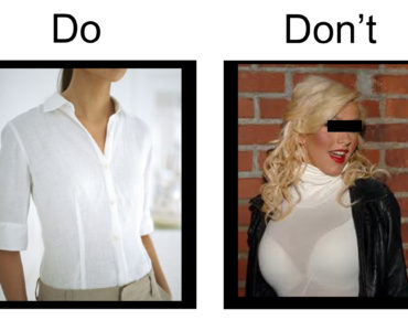 Is it OK to wear black bra under a white shirt?