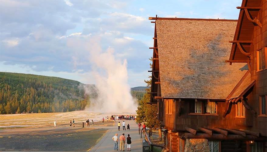 Is it better to stay in Yellowstone or outside?