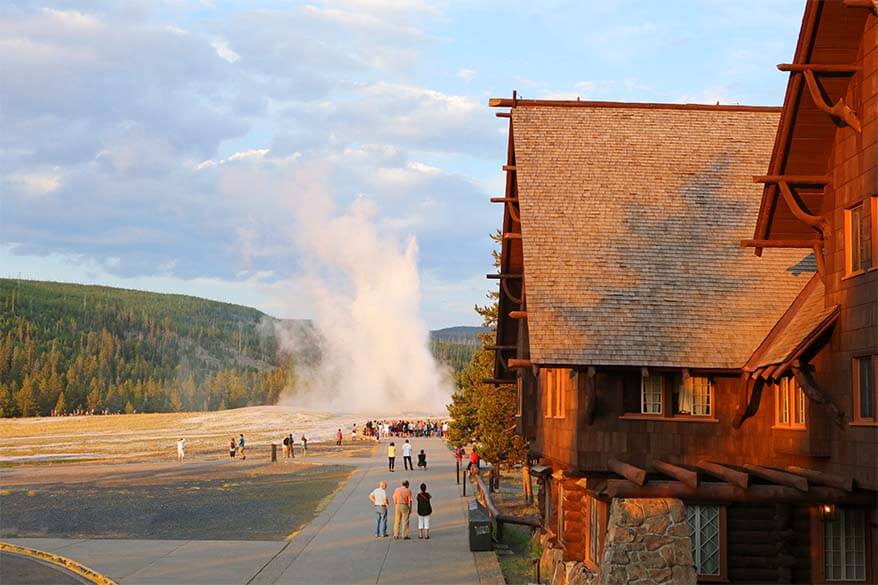 Is it better to stay in Yellowstone or outside?