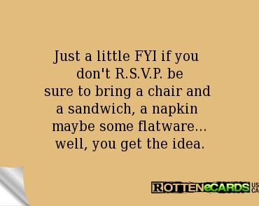 Is it rude to RSVP and not show up?