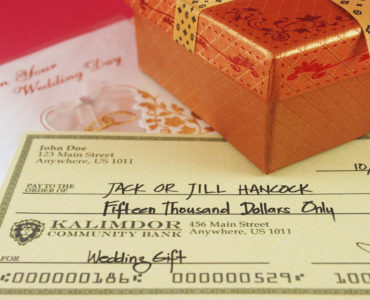 Is it tacky to write a check for a wedding gift?