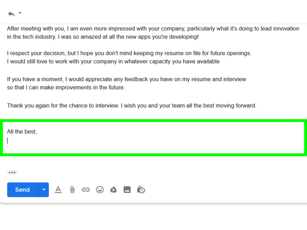 Should I reply to a rejection email?