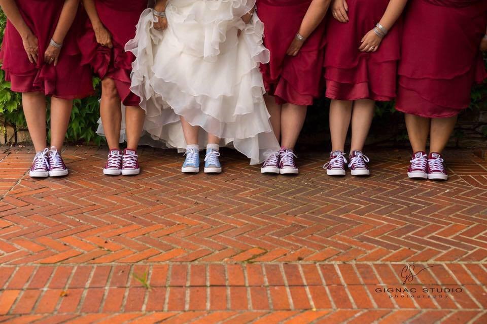 Should your wedding dress touch the floor?