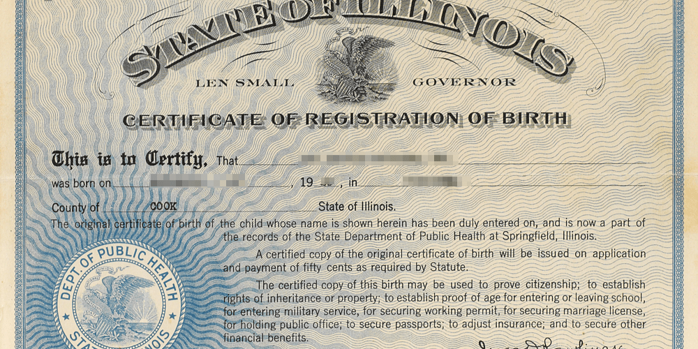 WHO issues birth certificates in Illinois?