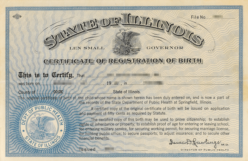 WHO Issues Birth Certificates In Illinois 