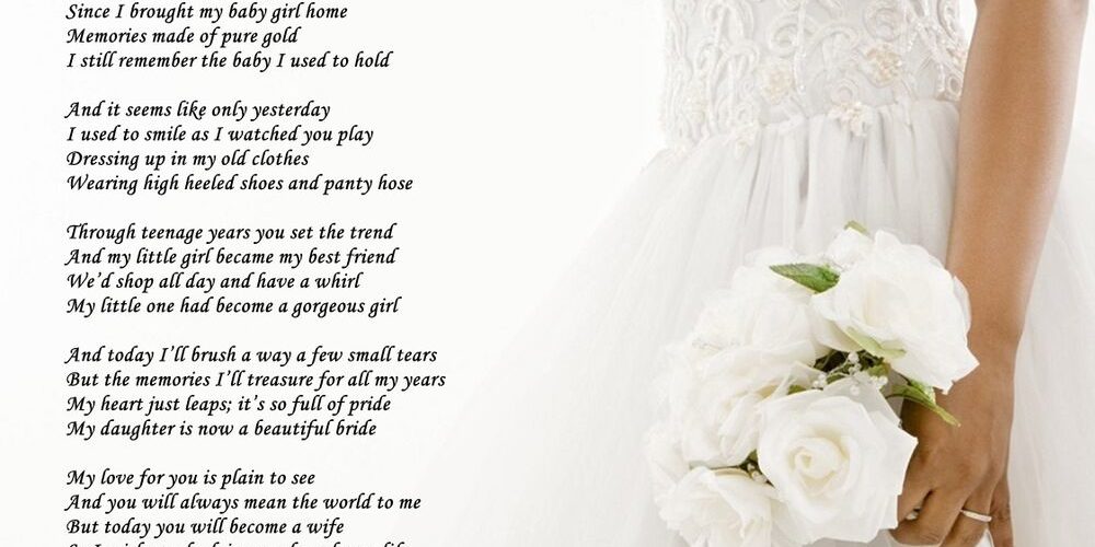 What a mother says to her daughter on her wedding day?