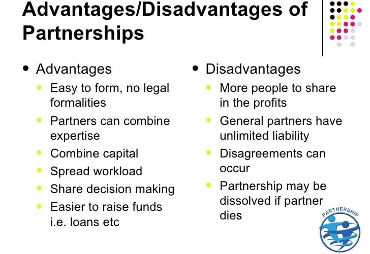 What are 3 disadvantages of a partnership?
