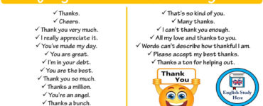What are other words for thank you?