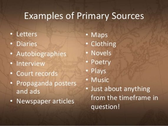 define primary sources essay