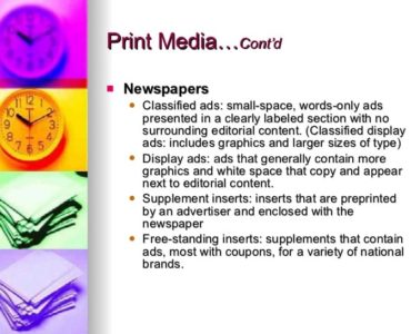 What are the 3 characteristics of print media?