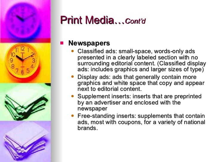 What are the 3 characteristics of print media?