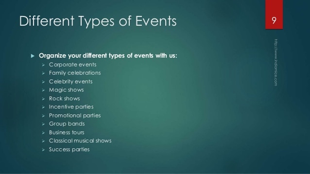 What Are The 3 Types Of Events 