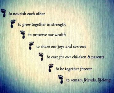 What are the 7 promises of marriage?