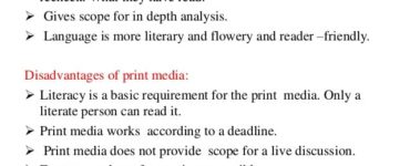 What are the advantages and disadvantages of print and electronic media?