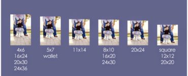 What are the different sizes of photos?