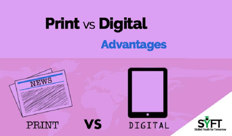What are the disadvantages of print media over electronic media?