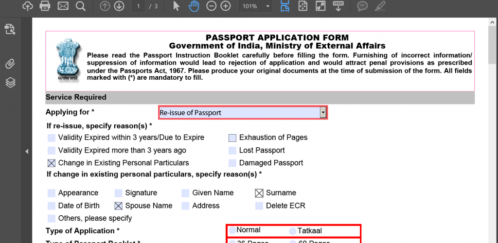 What are the documents required for name change in passport?