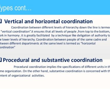 What are the two types of coordination?