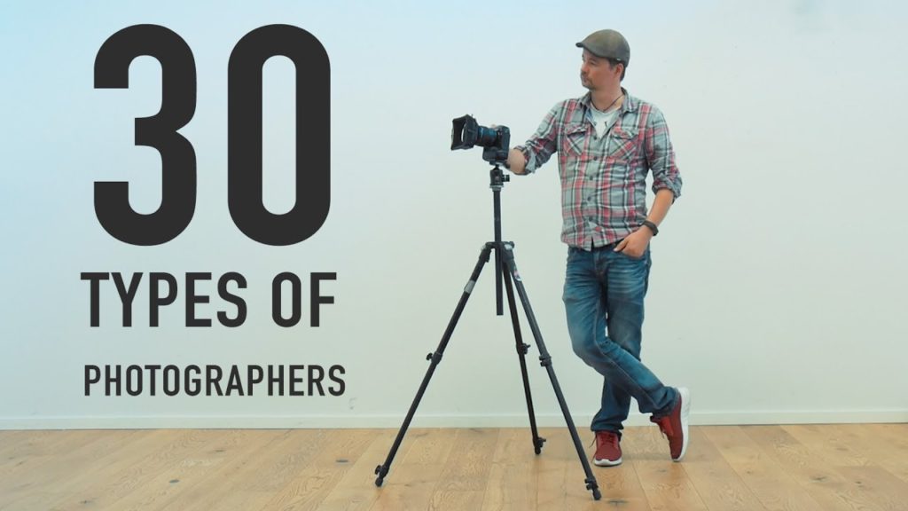 What are three different types of photographers?