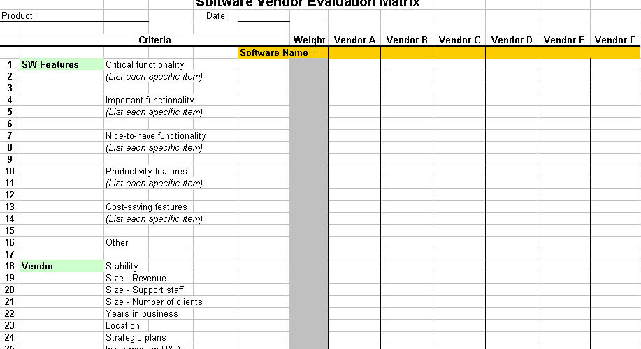 What are vendor evaluation tools?