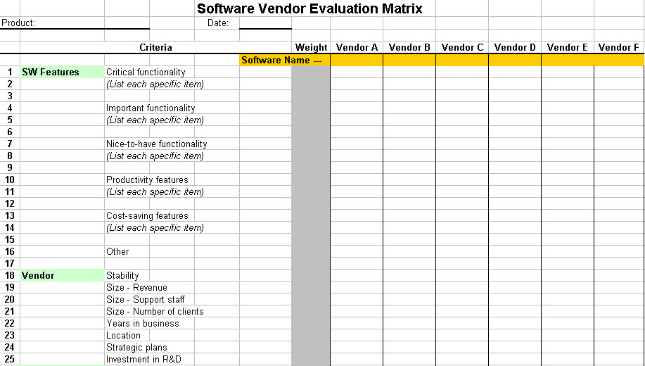 What are vendor evaluation tools?