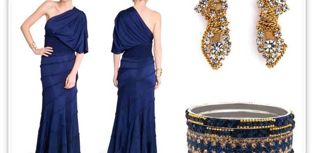 What color goes with navy blue for a wedding?