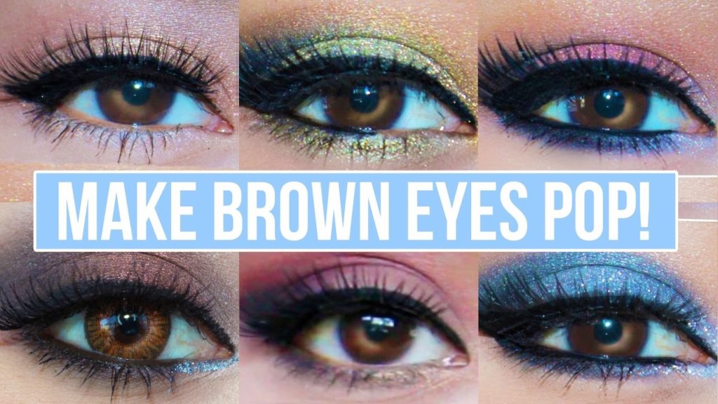 What color makes brown eyes pop?