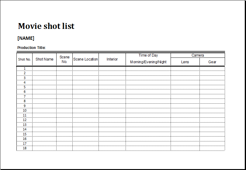 What comes first storyboard or shot list?